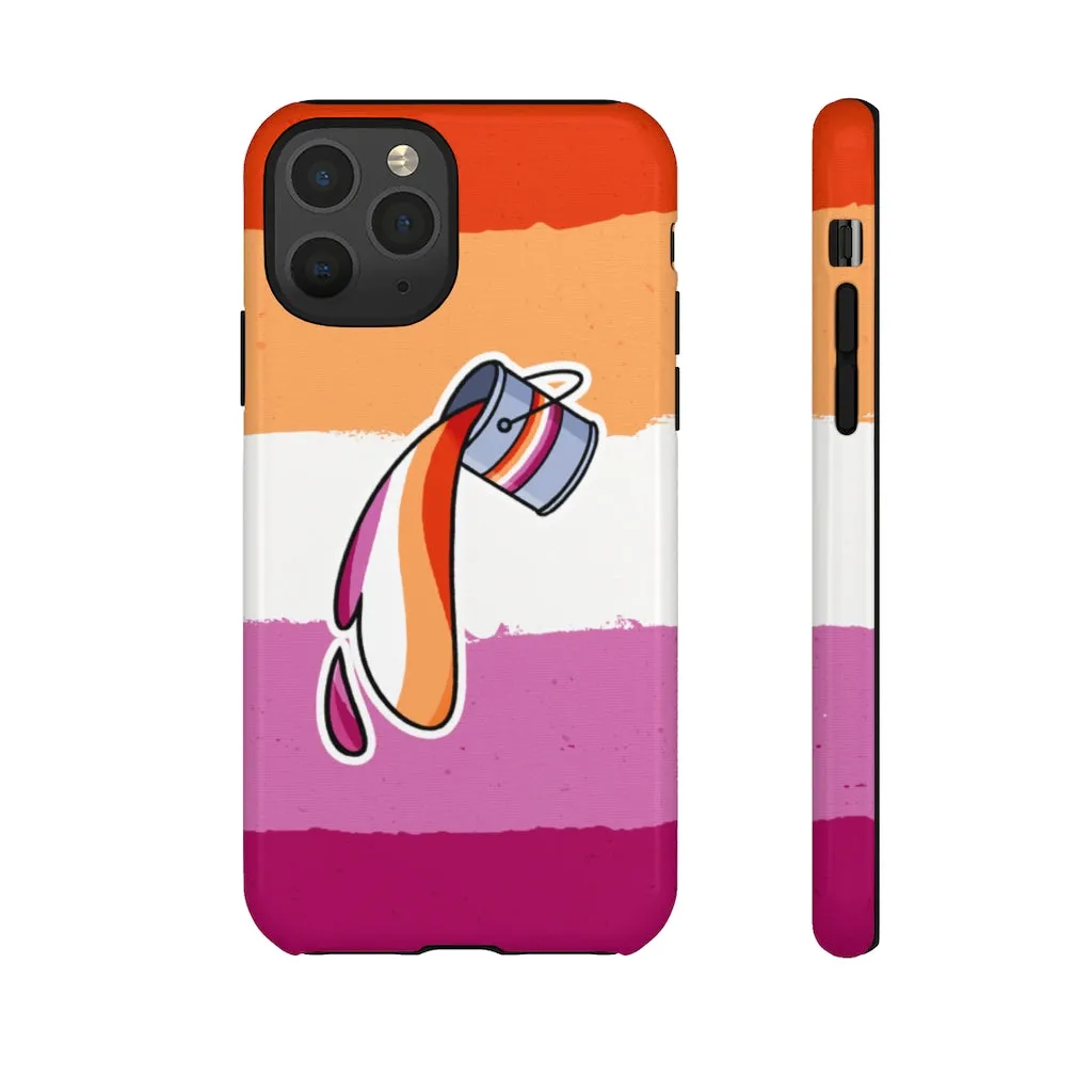 Lesbian Flag Paint Phone Case for Apple & Samsung