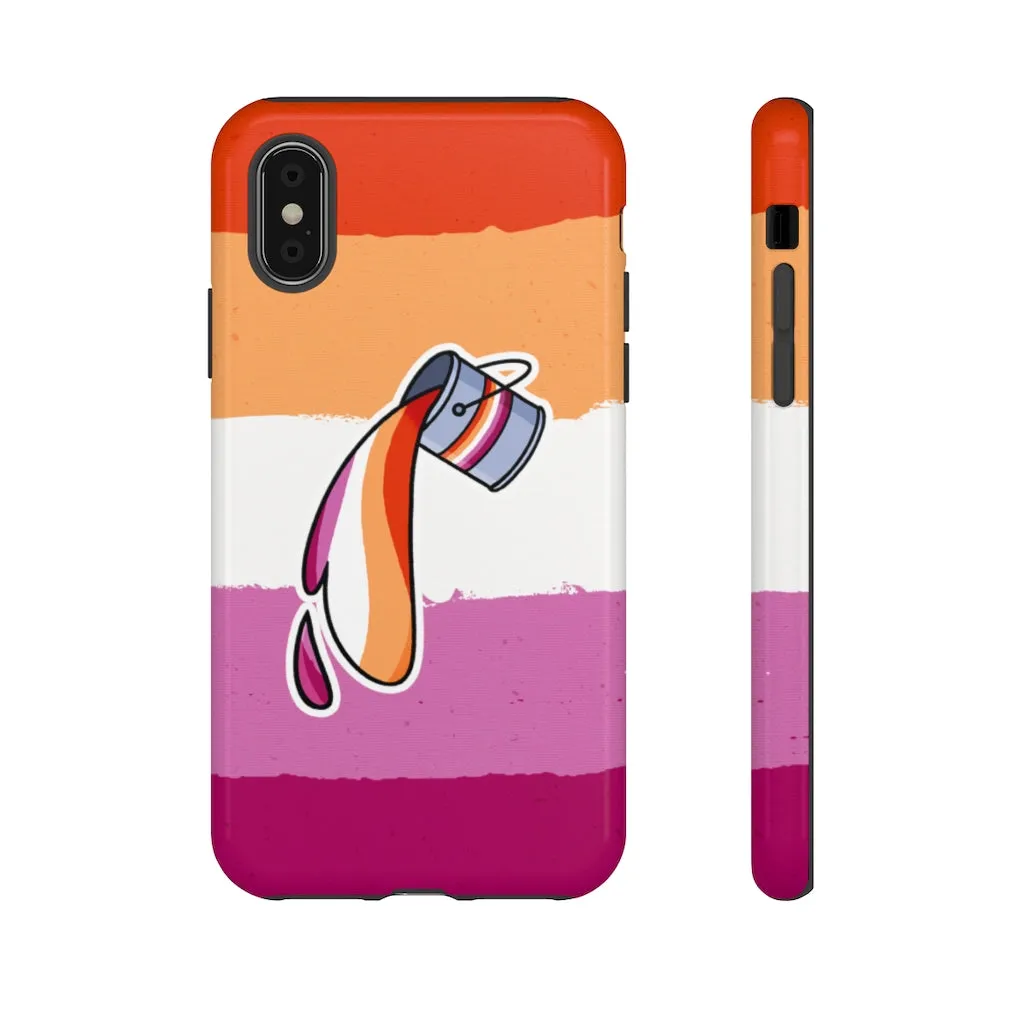 Lesbian Flag Paint Phone Case for Apple & Samsung