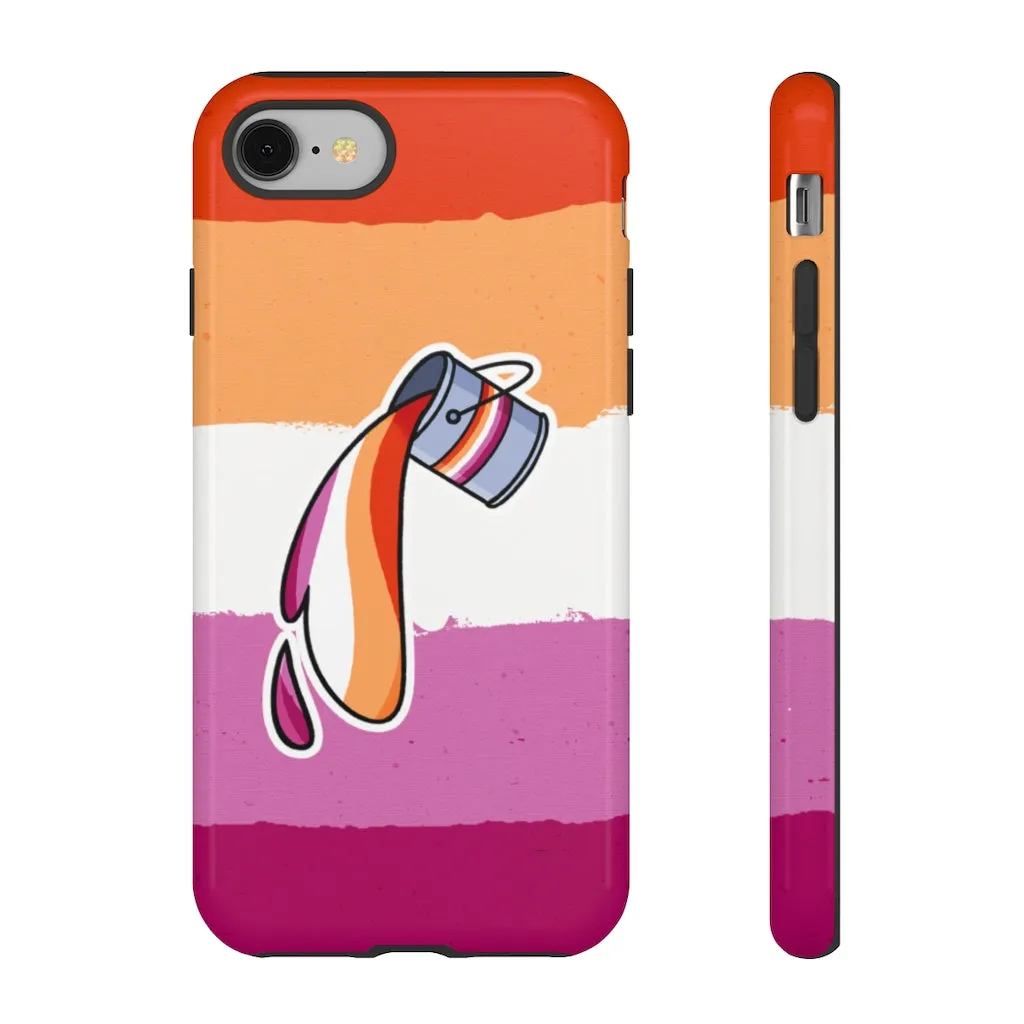 Lesbian Flag Paint Phone Case for Apple & Samsung