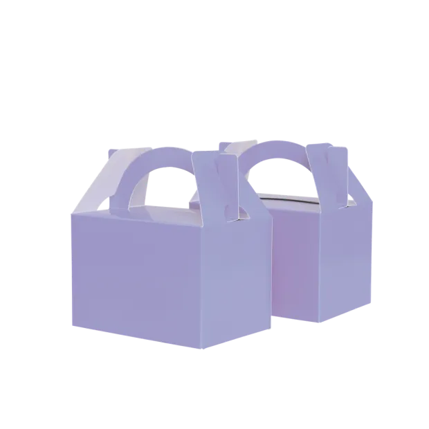 Little Lunch Favour Box Pastel Lilac - Pack of 10