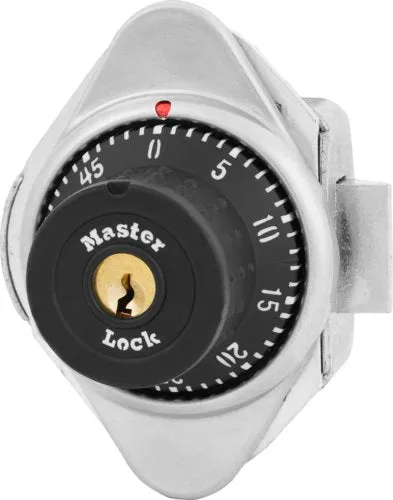 Master Lock 1671MD Built-In Combination Lock with Metal Dial for Lift Handle, Single Point and Box Lockers - Hinged on Left