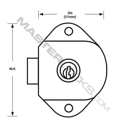 Master Lock 1710 Built-In Manual Deadbolt Keyed Lock for Lift Hande, Single Point Horizontal Latch and Box Lockers