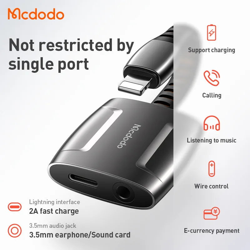 Mcdodo Lightning to Lightning and DC3.5mm Adapter 0.1m