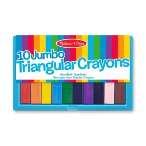 Melissa and Doug Jumbo Triangular Crayons (10 pc)