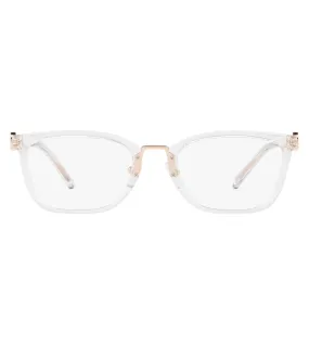 Michael Kors Unisex Transparent Rectangular Optical Frame