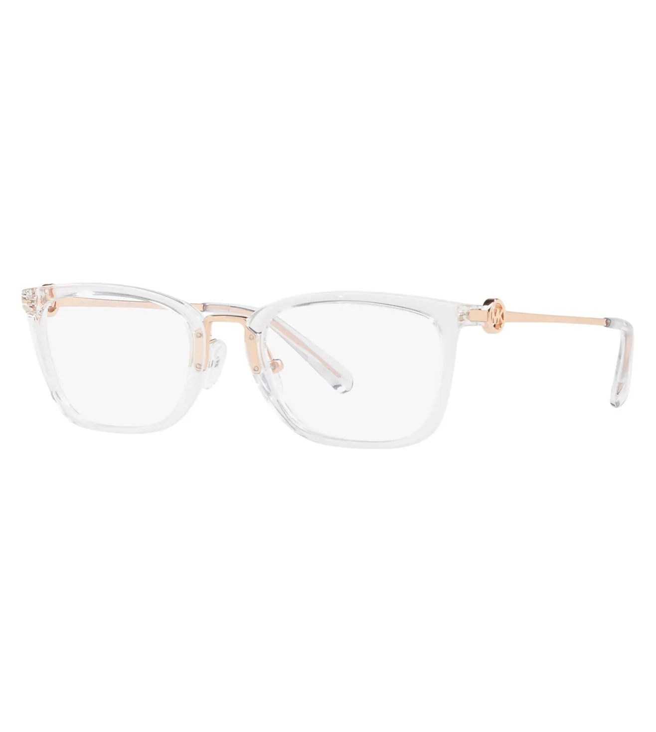 Michael Kors Unisex Transparent Rectangular Optical Frame