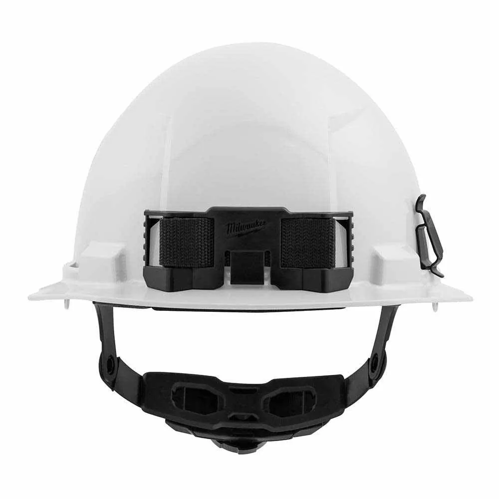 Milwaukee 48-73-1120 White Front Brim Hard Hat with 6PT Ratcheting Suspension – Type 1 Class E