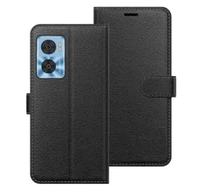 Motorola Moto E22 Case Cover Flip Folio Leather Wallet Credit Card Slot