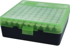 MTM Pistol Box 100 Round Clear/Green 44cal