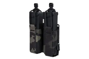 Multicam flexible double pistol pouch