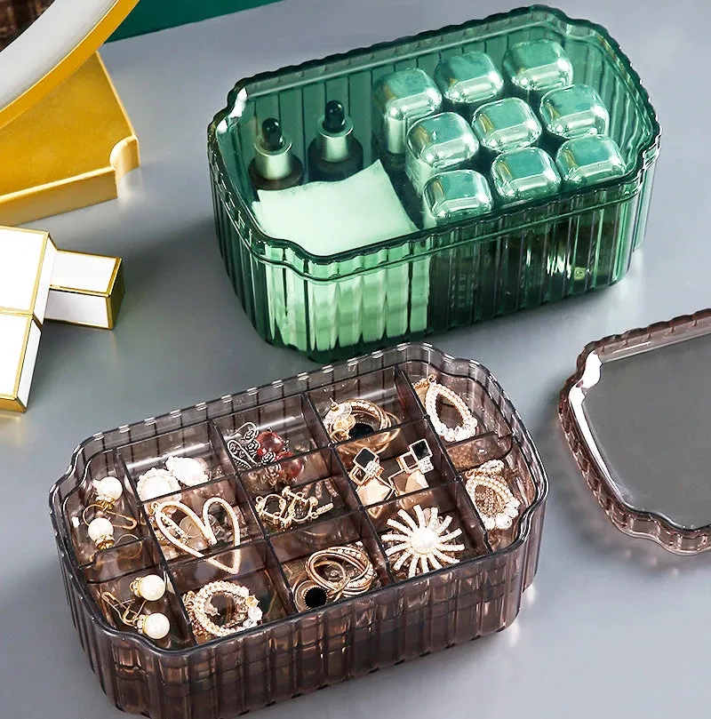 Multilayer Jewelry Box Ring Necklace Bracelet Earrings Storage Portable High-capacity High Grade Jewelry Organizer Box