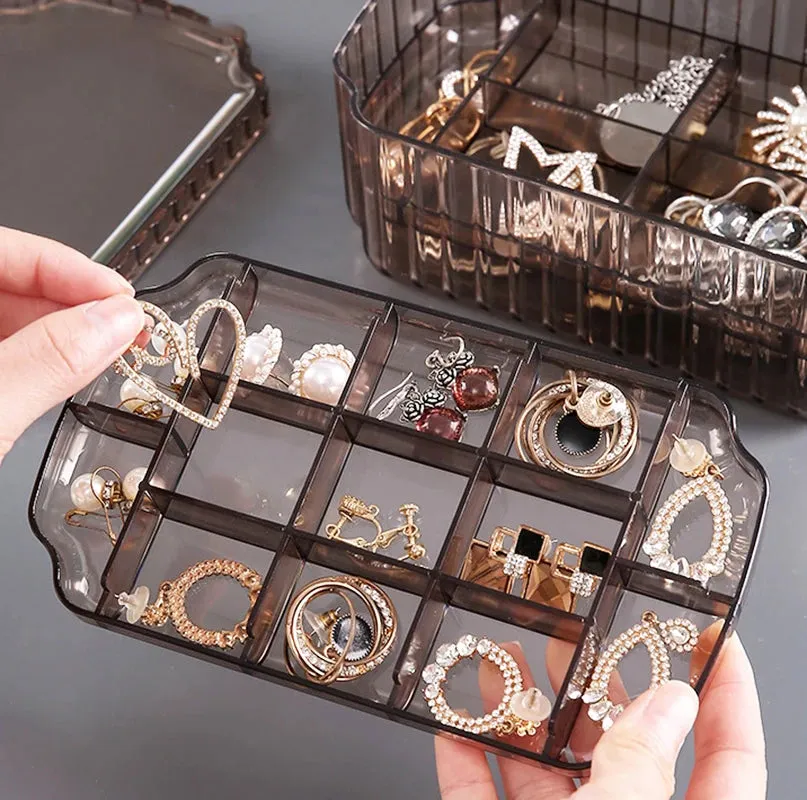 Multilayer Jewelry Box Ring Necklace Bracelet Earrings Storage Portable High-capacity High Grade Jewelry Organizer Box