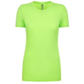 Next Level Women's Neon Green Slub Crew Tee