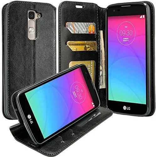 Onetouch Evolve 2 Case, Flip Fold [Kickstand Feature] Pu Leather Wallet Case with ID & Credit Card Slots For Alcatel Onetouch Evolve 2 - Black