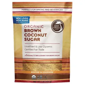 Organic Brown Coconut Sugar 2lb Pack by Big Tree Farms