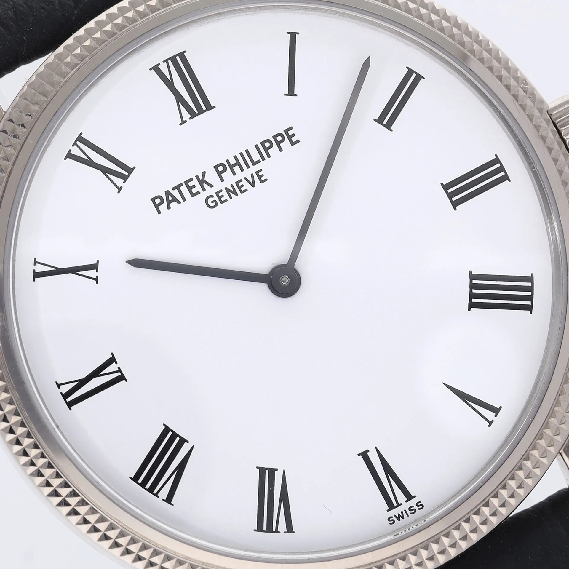 Patek Philippe Calatrava 5120G 18k White Gold Clous de Paris Bezel