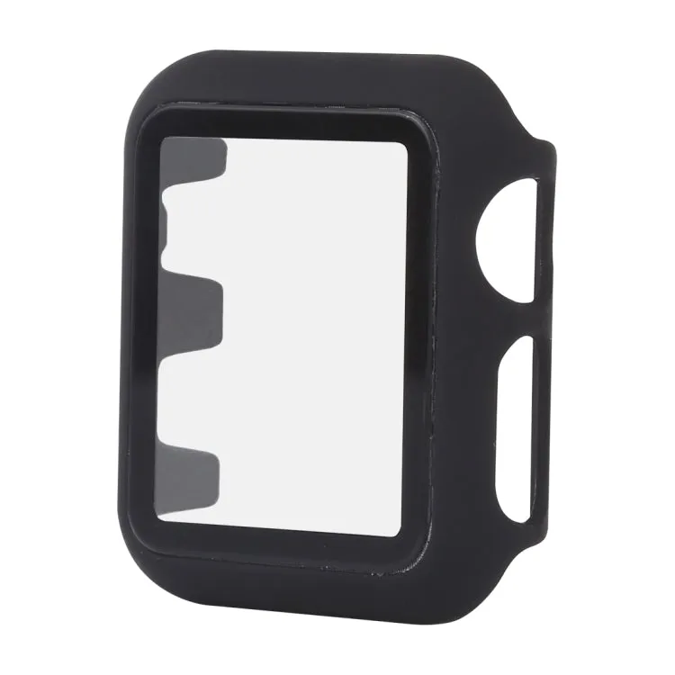 PC   Glass Protective Case for Apple Watch Series 3 & 2 & 1 42mm(Black)