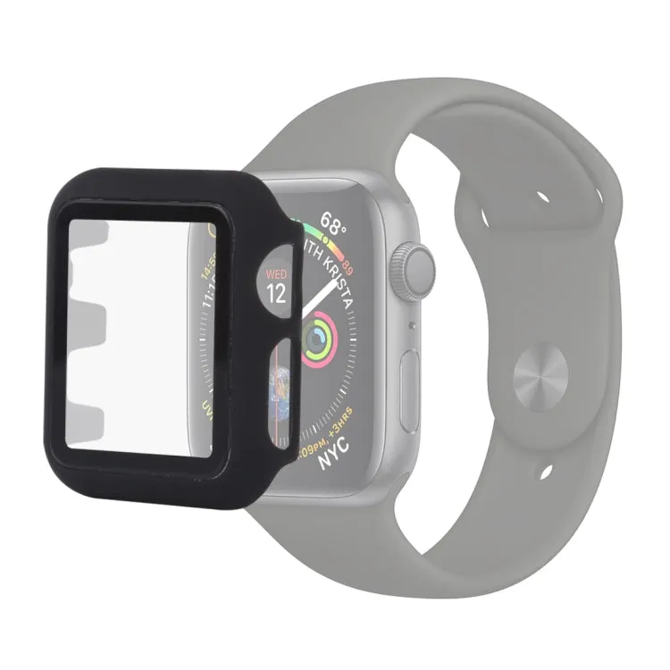 PC   Glass Protective Case for Apple Watch Series 3 & 2 & 1 42mm(Black)