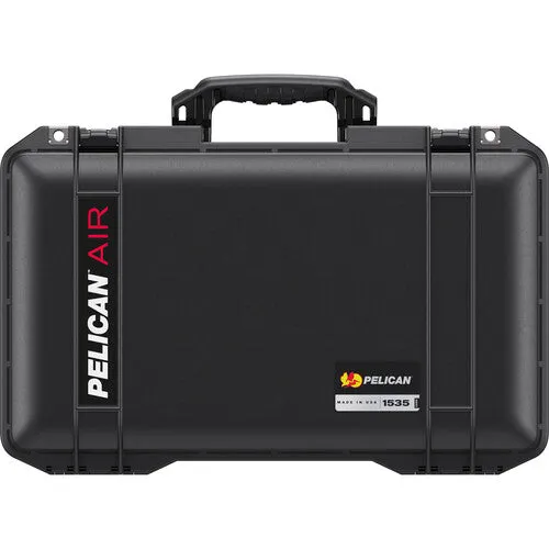 Pelican 1535AirWD Wheeled Carry-On Hard Case with Padded Divider Insert (Black)