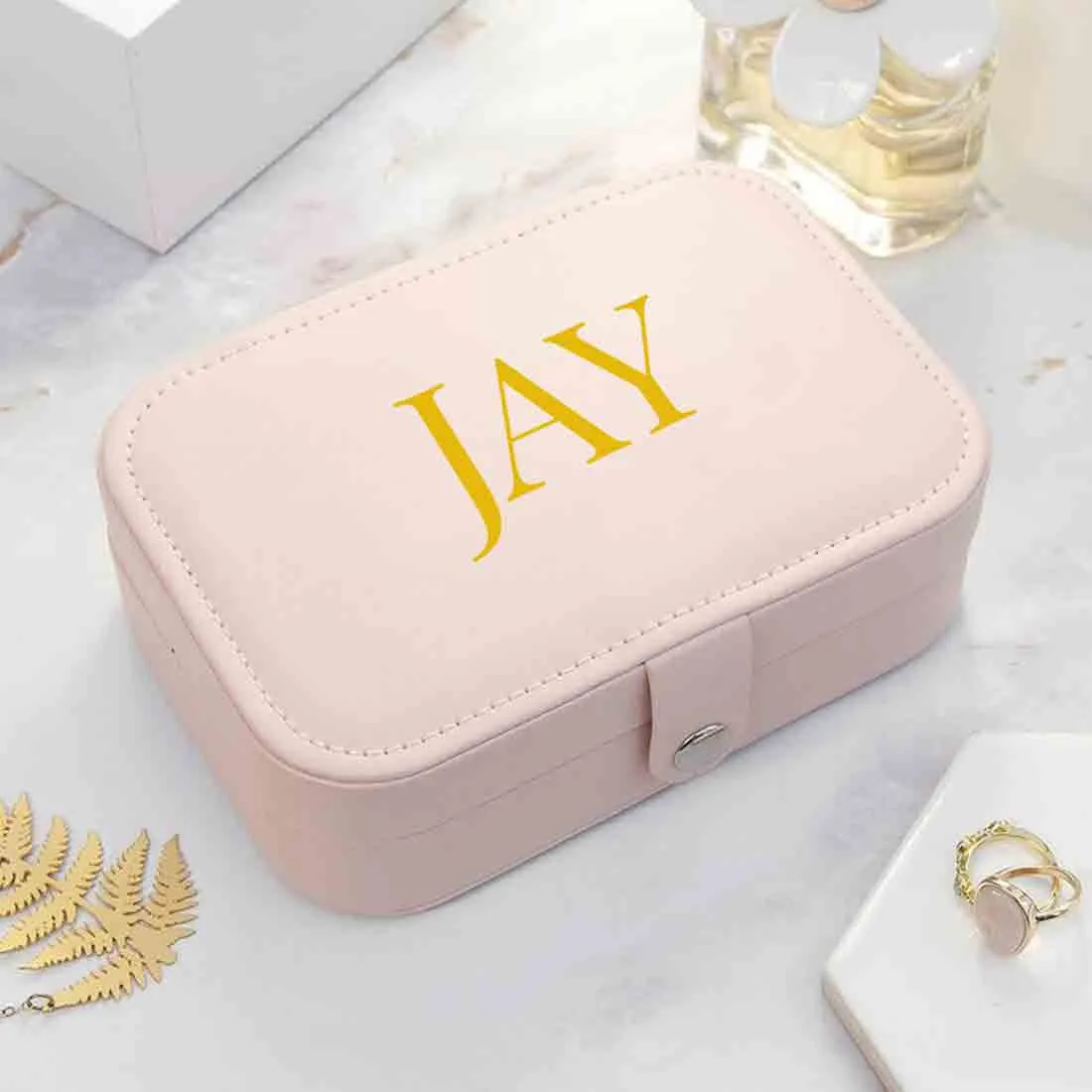 Personalized jewelry Box Organizer for Travel Storage Case for Rings Earrings and Pendants