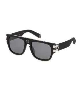 Philipp Plein Women's Smoke-Mirror Silver Square Sunglasses