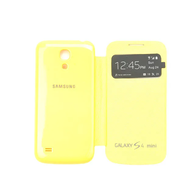 Phone Cases For Samsung Galaxy S4 Mini i9190 Flip Smart Cover View Window Case With Gift Touch Pen   Screen Film