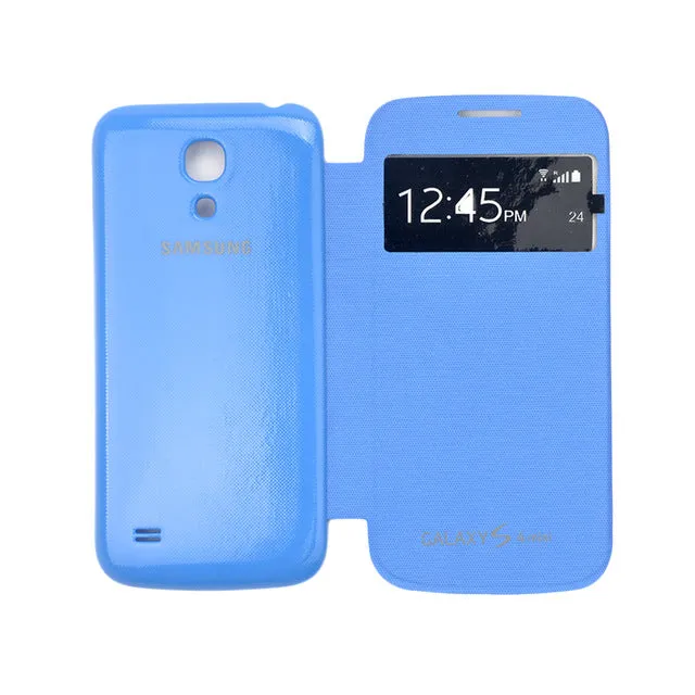 Phone Cases For Samsung Galaxy S4 Mini i9190 Flip Smart Cover View Window Case With Gift Touch Pen   Screen Film