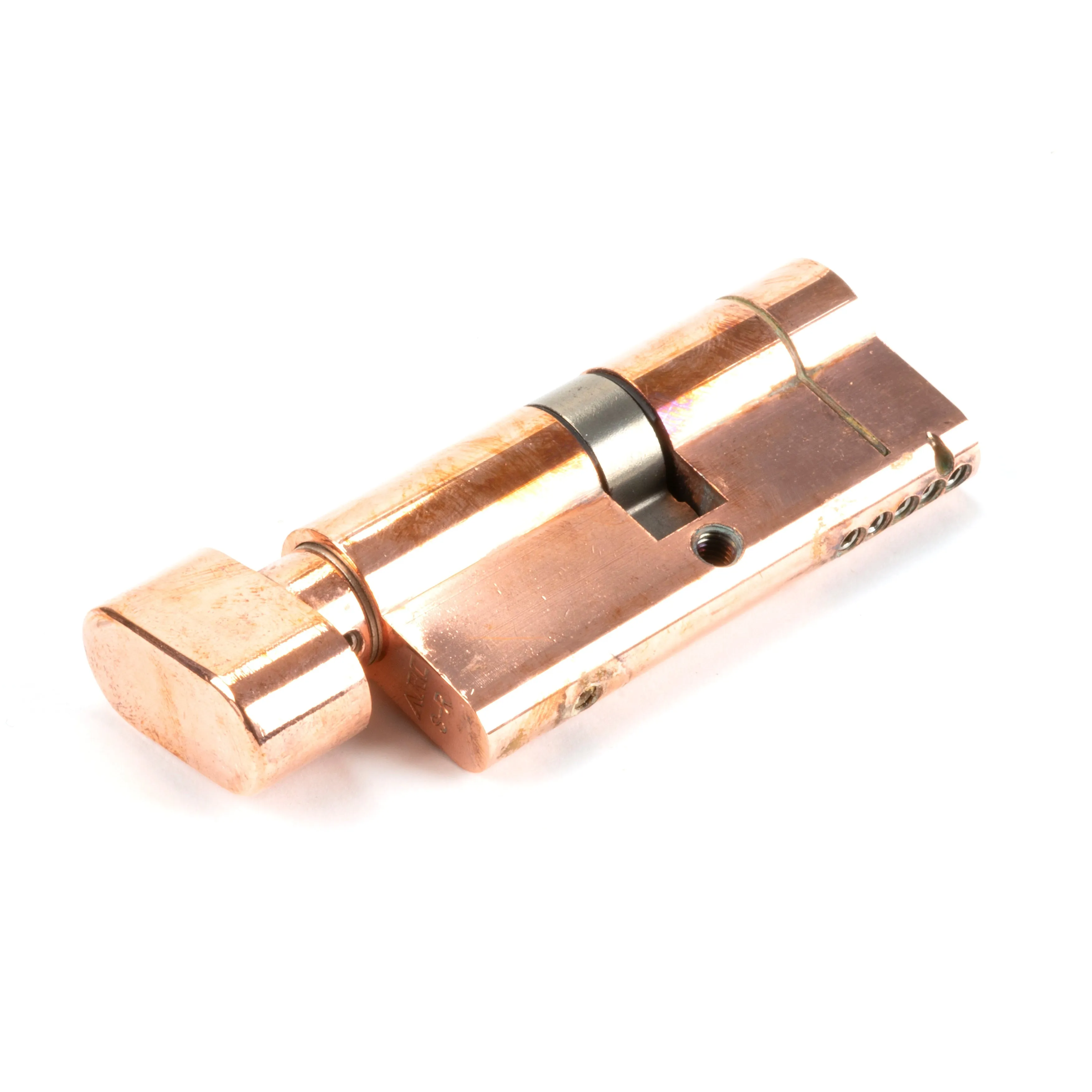 Polished Bronze 35/35 5pin Euro Cylinder/Thumbturn | From The Anvil