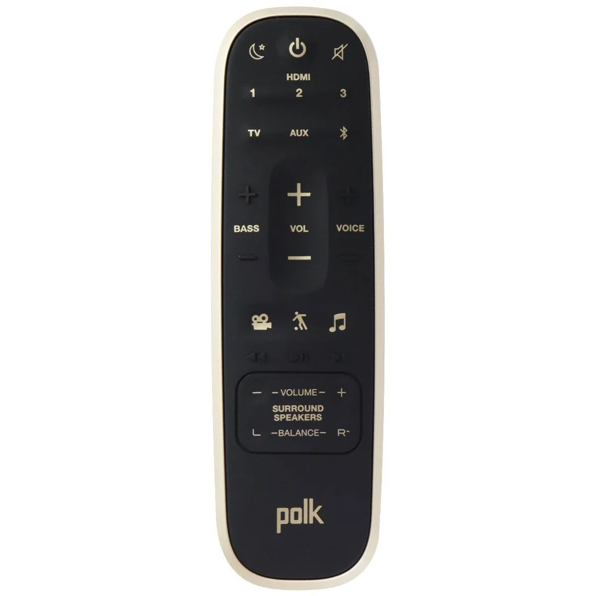 Polk OEM Surround Sound Audio System Remote Control - Black/Gold