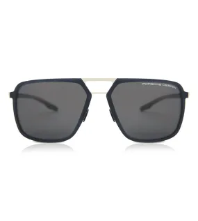 Porsche Design Men's Grey Polarized Rectangular Sunglasses