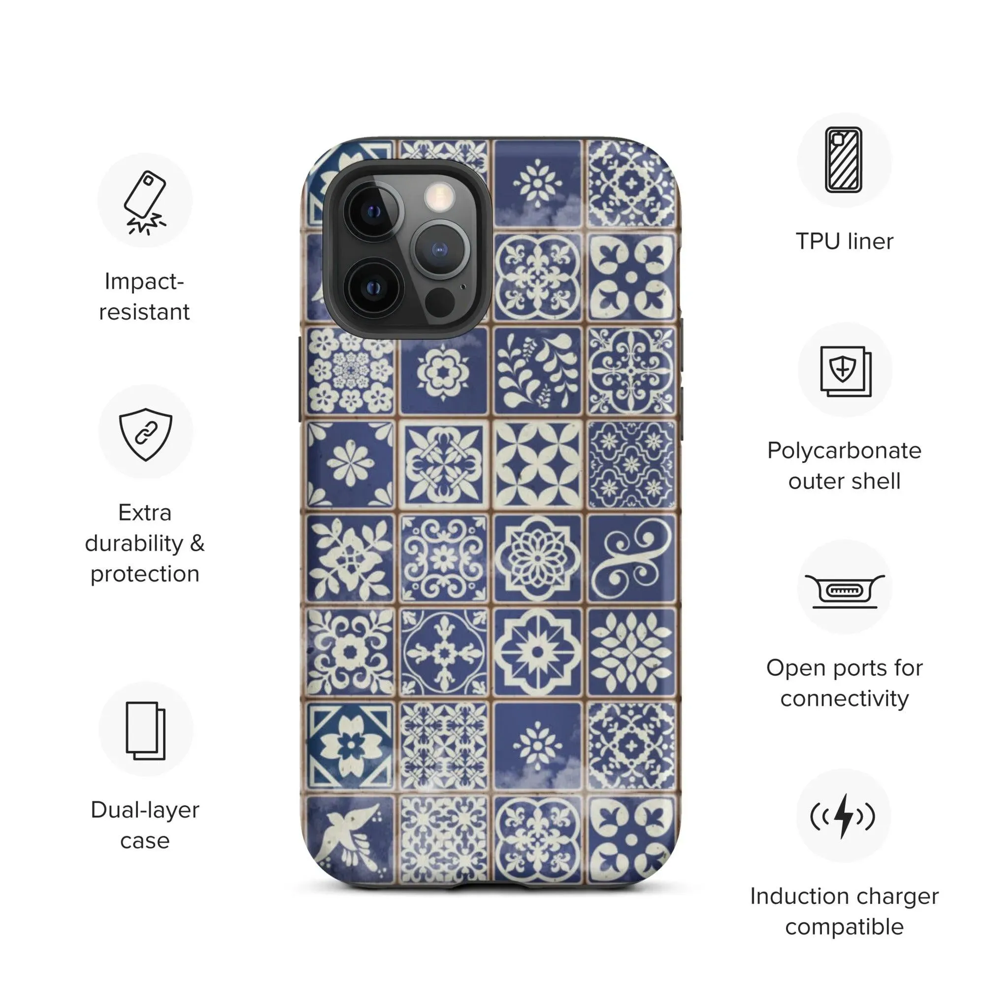 Portuguese Tile Tough iPhone case