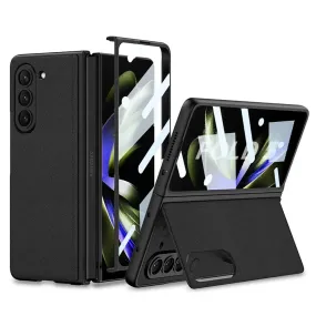 Puere Magnetic Leather Case for Galaxy Z Fold 5 With Flip Stand