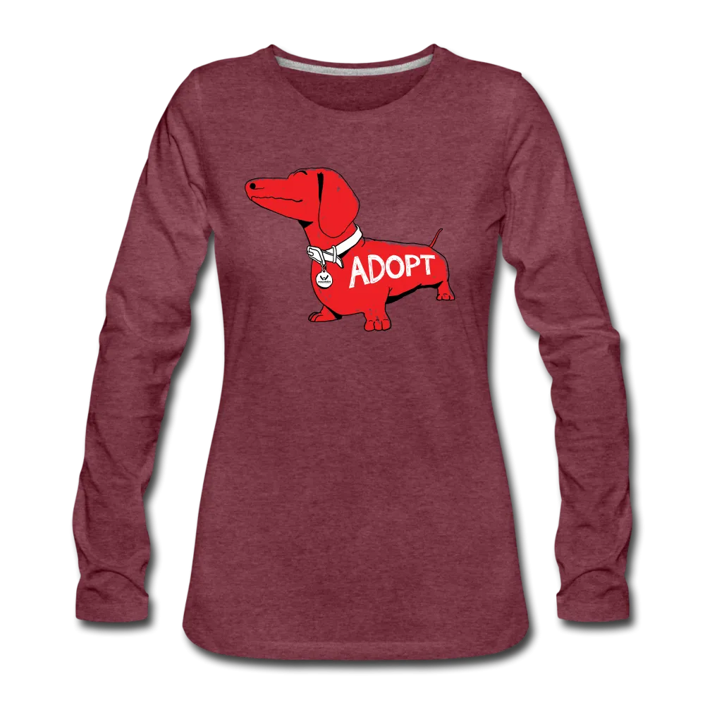 "Big Red Dog" Contoured Premium Long Sleeve T-Shirt