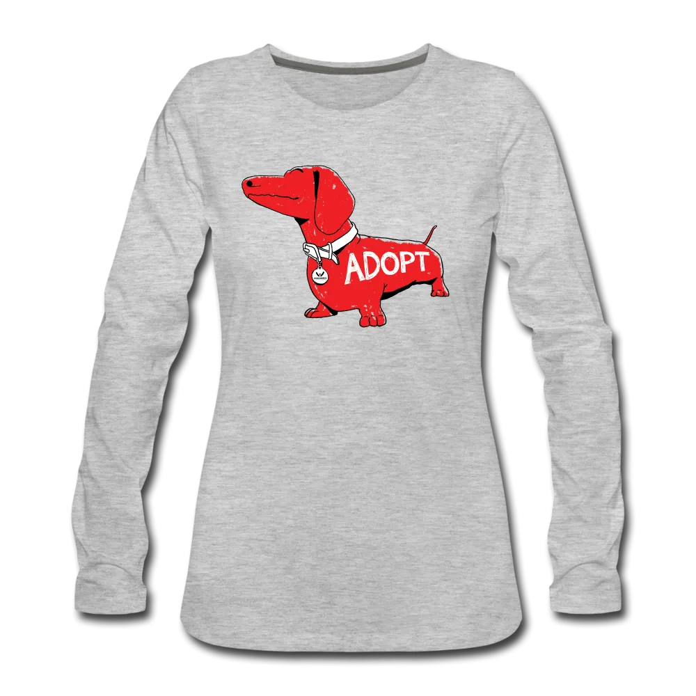 "Big Red Dog" Contoured Premium Long Sleeve T-Shirt