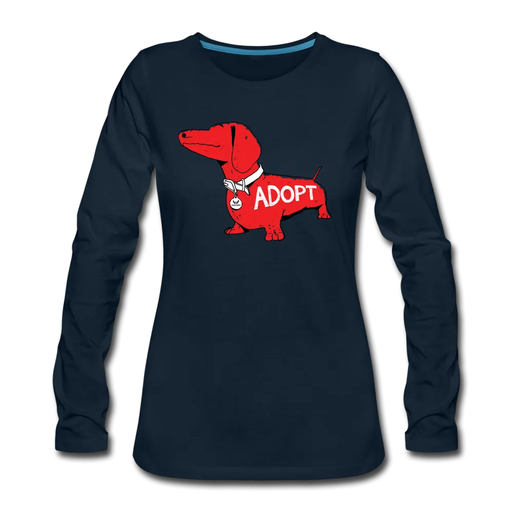 "Big Red Dog" Contoured Premium Long Sleeve T-Shirt