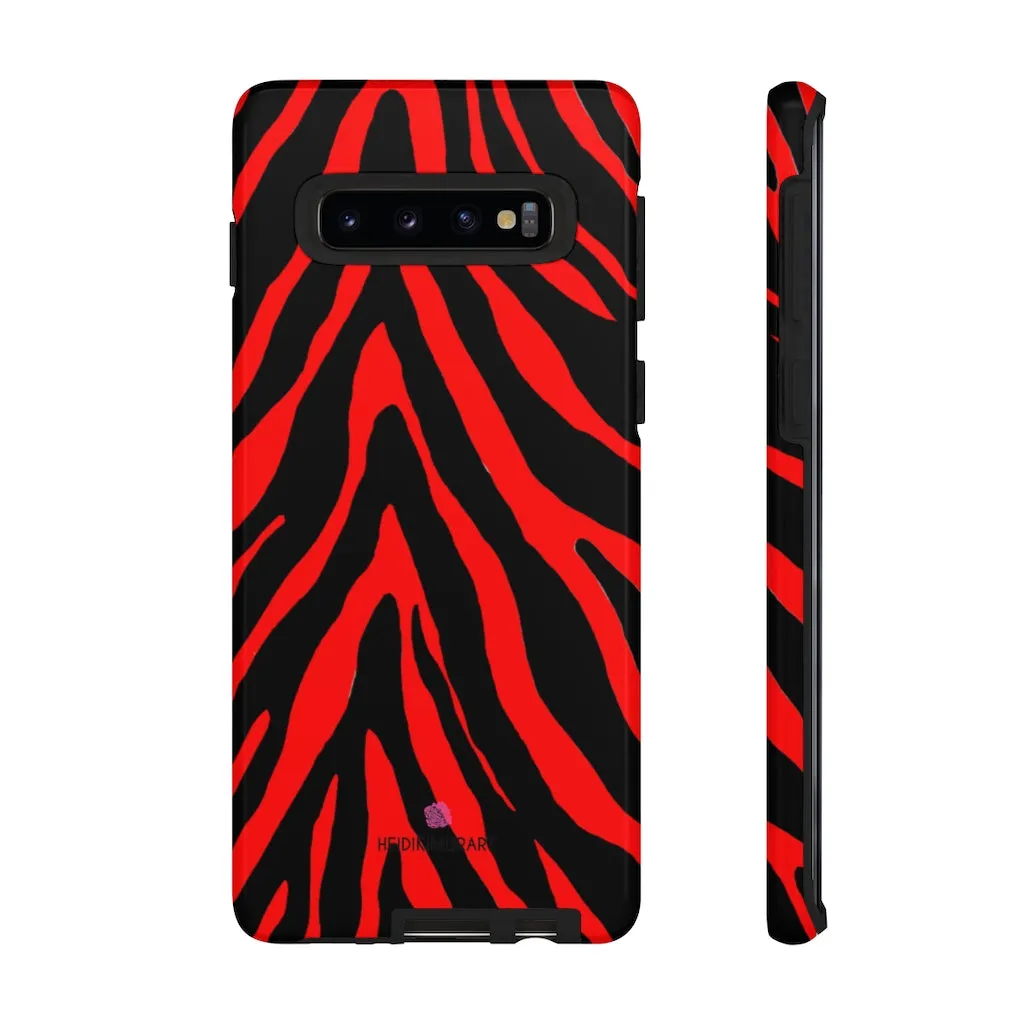 Red Zebra Designer Tough Cases, Animal Print Best Case Mate iPhone Samsung Case-Made in USA