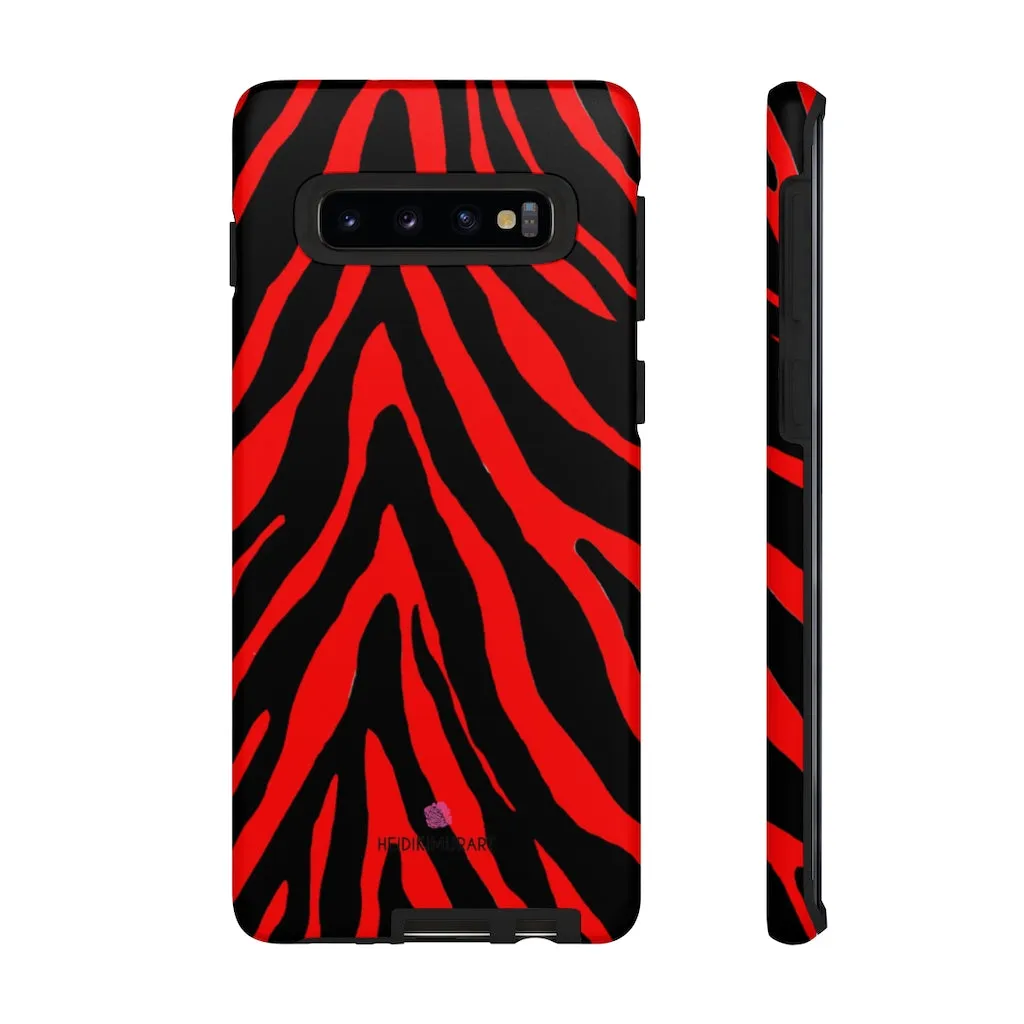 Red Zebra Designer Tough Cases, Animal Print Best Case Mate iPhone Samsung Case-Made in USA