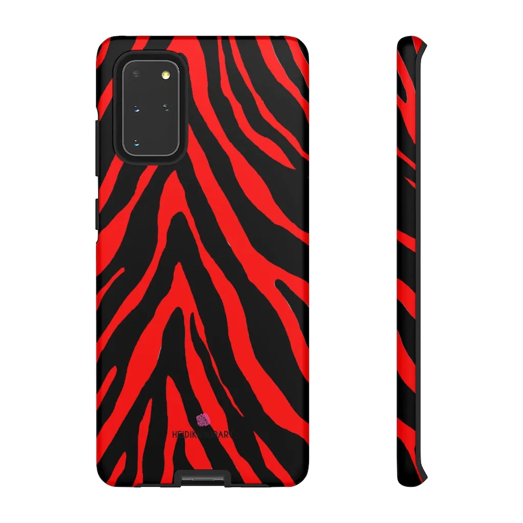 Red Zebra Designer Tough Cases, Animal Print Best Case Mate iPhone Samsung Case-Made in USA