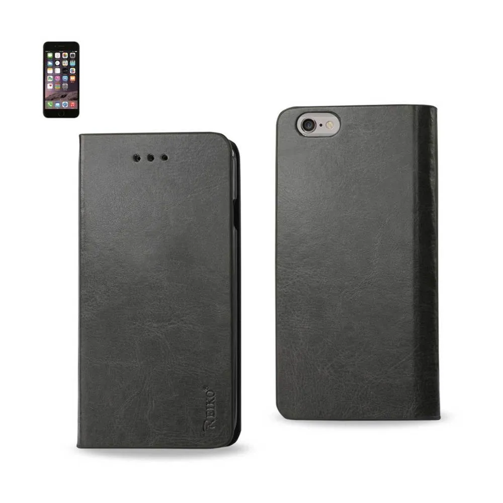 Reiko Flip Case With Card Holder For Iphone 6/6S Plus 5.5Inch Gray