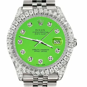 Rolex Datejust  Diamond Bezel/Lugs/Green  Jubilee Watch  TFJ-142508574