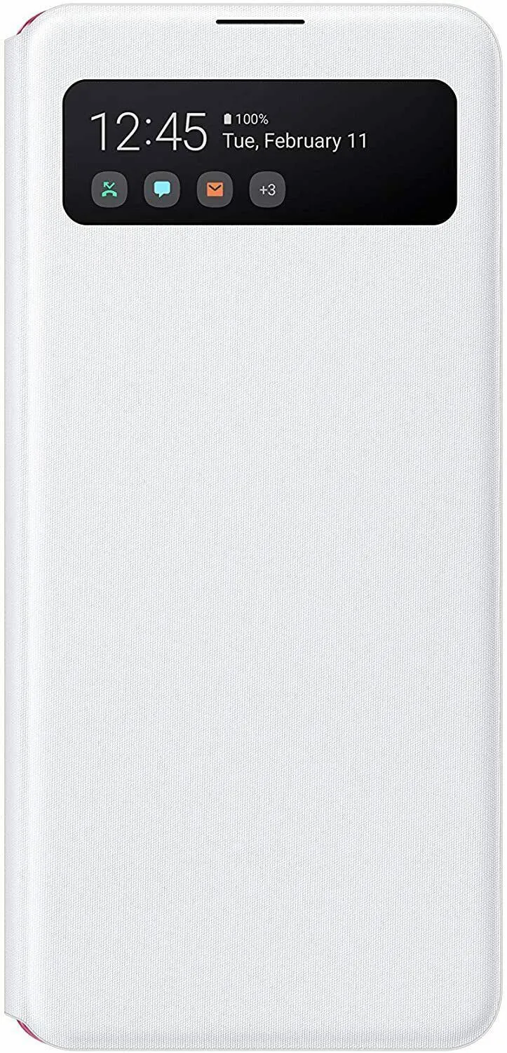 Samsung Galaxy A41 S View Flip Cover White Folio Case EF-EA415PWEGEU