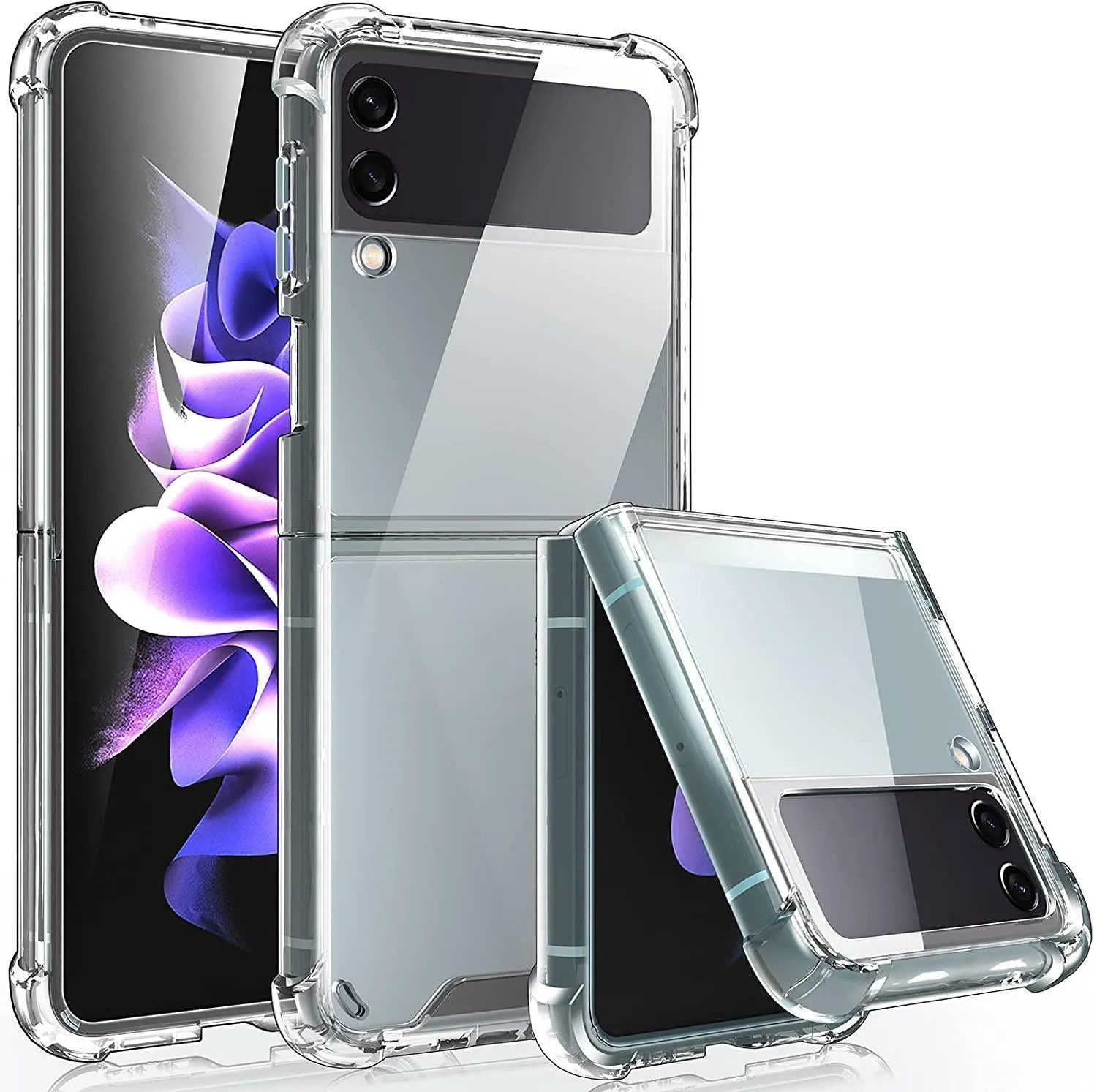 Samsung Galaxy Z Flip 4 Hybrid Gel Four Corner Cushion Case [CLEAR]