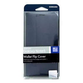 Samsung Wallet Flip Cover Case for Samsung Galaxy Note5 Black Sapphire