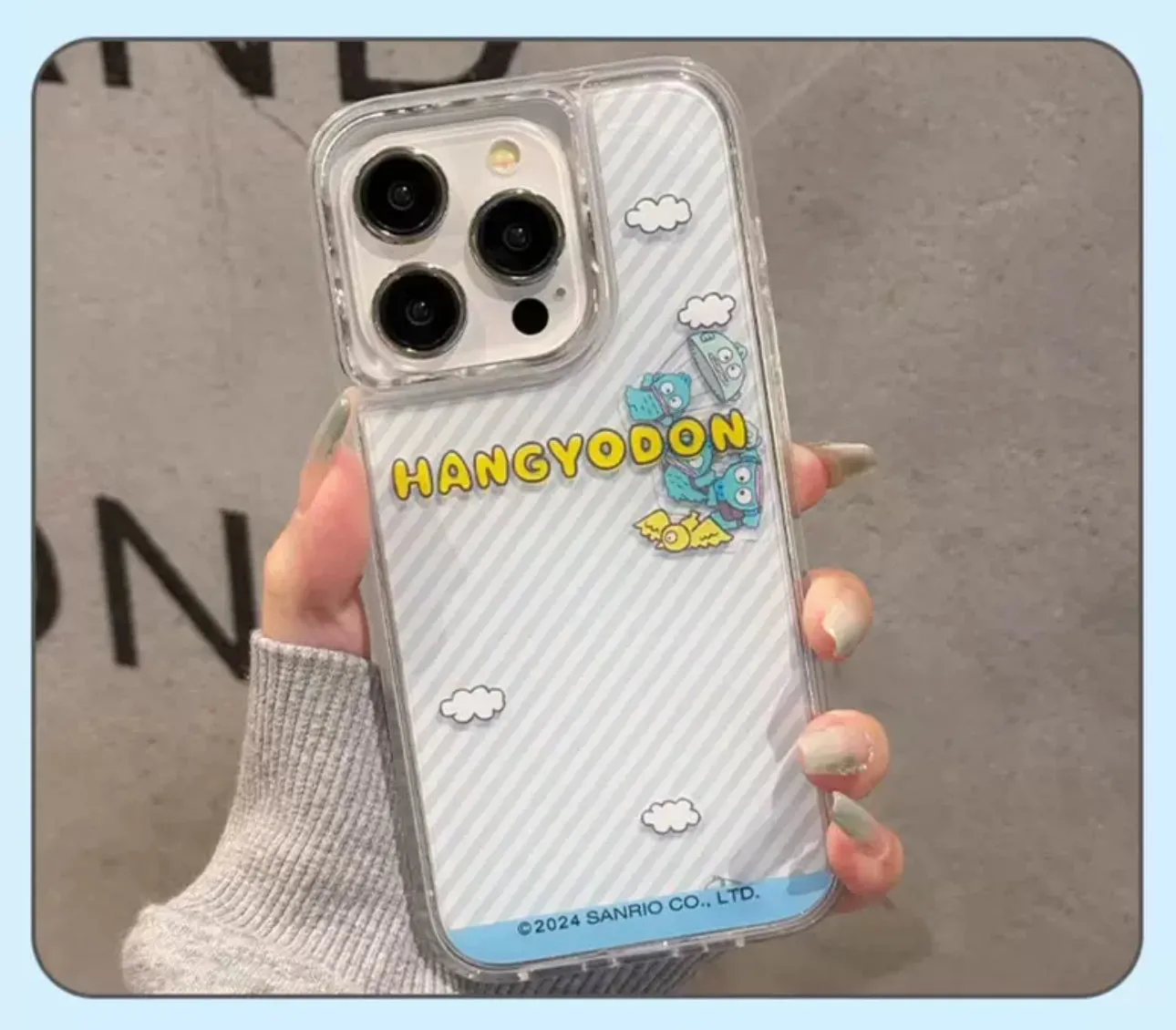 Sanrio Quicksand Full Protect Phone Case | Hangyodon Adventure - iPhone Case 13 14 15 Pro Promax