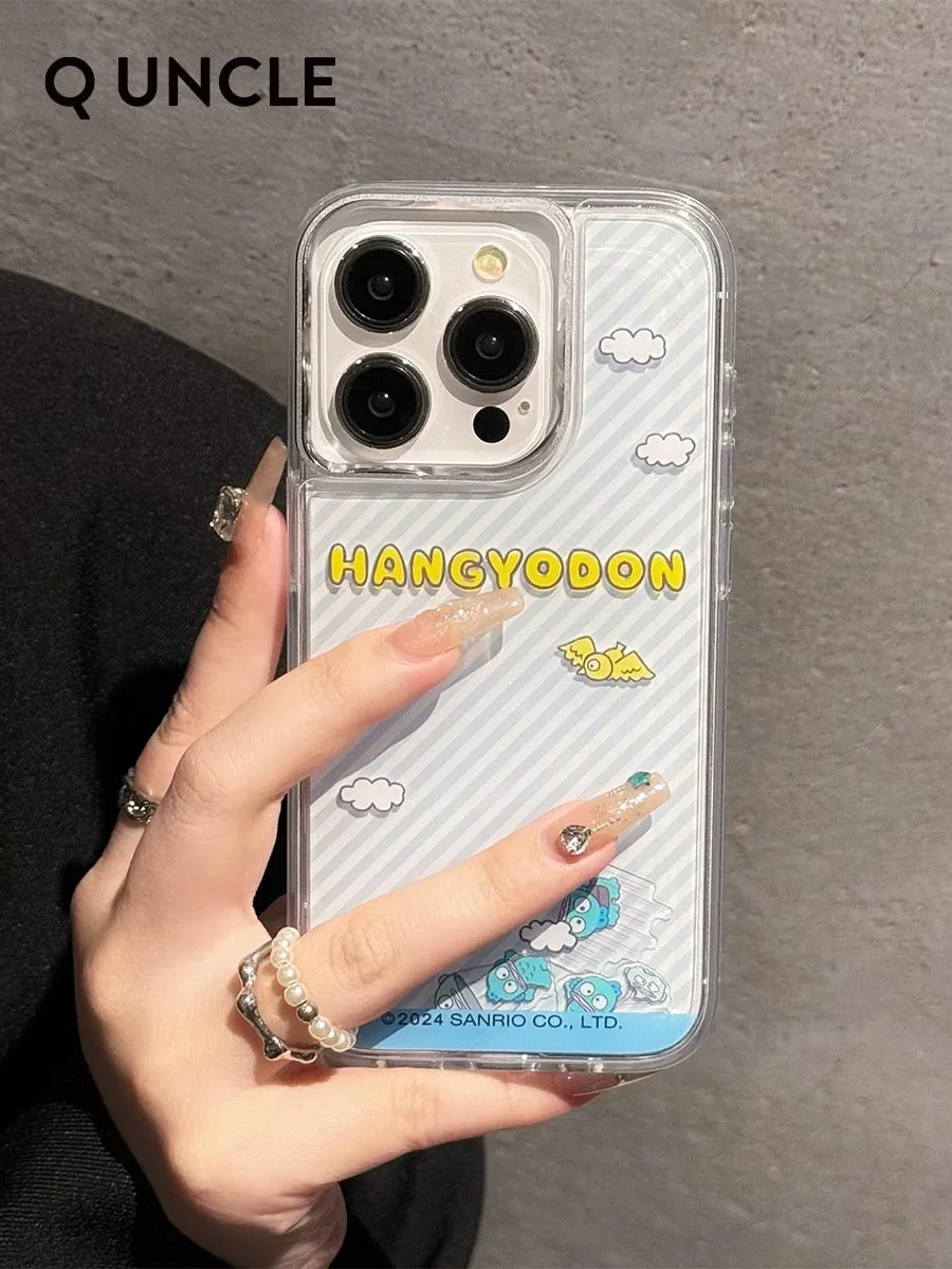 Sanrio Quicksand Full Protect Phone Case | Hangyodon Adventure - iPhone Case 13 14 15 Pro Promax