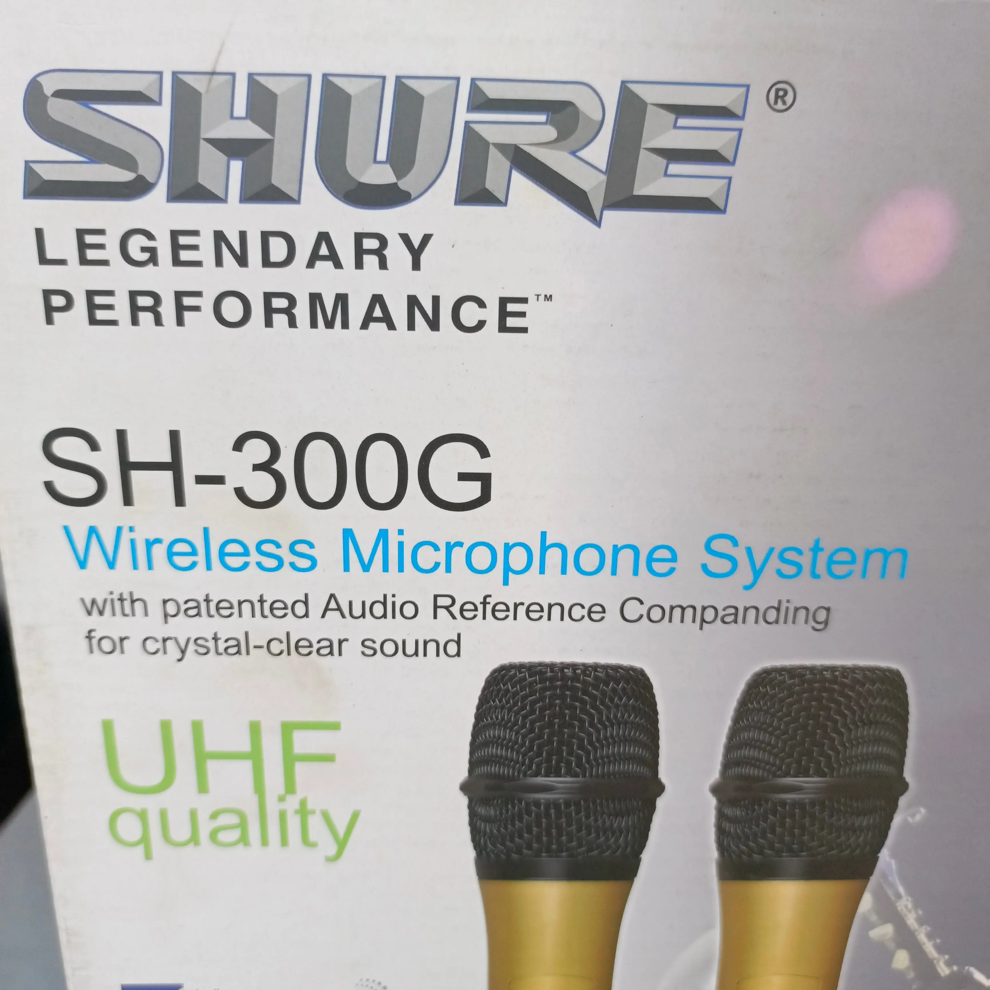 SHURE SH-300G Legendary Dual (2-Way) Wireless Dynamic Vocal Microphone - Brand New