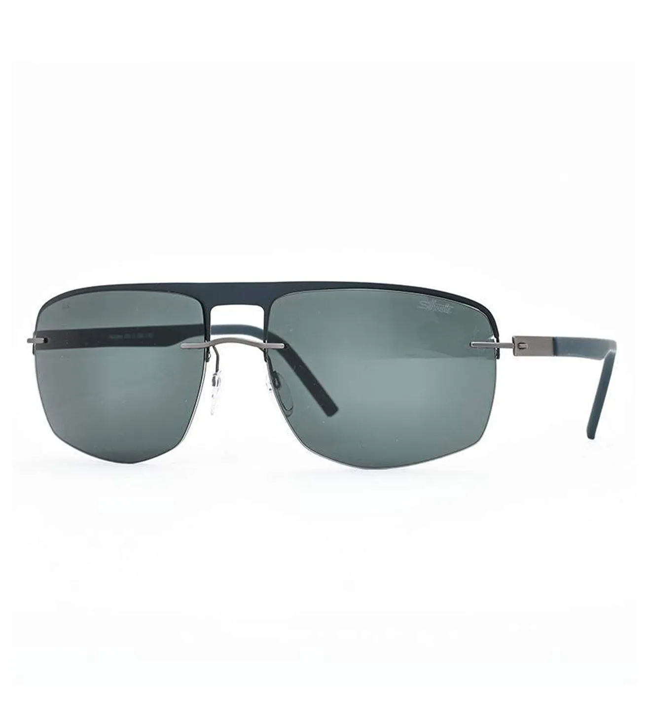 Silhouette Men's Grey Rectangle Sunglasses