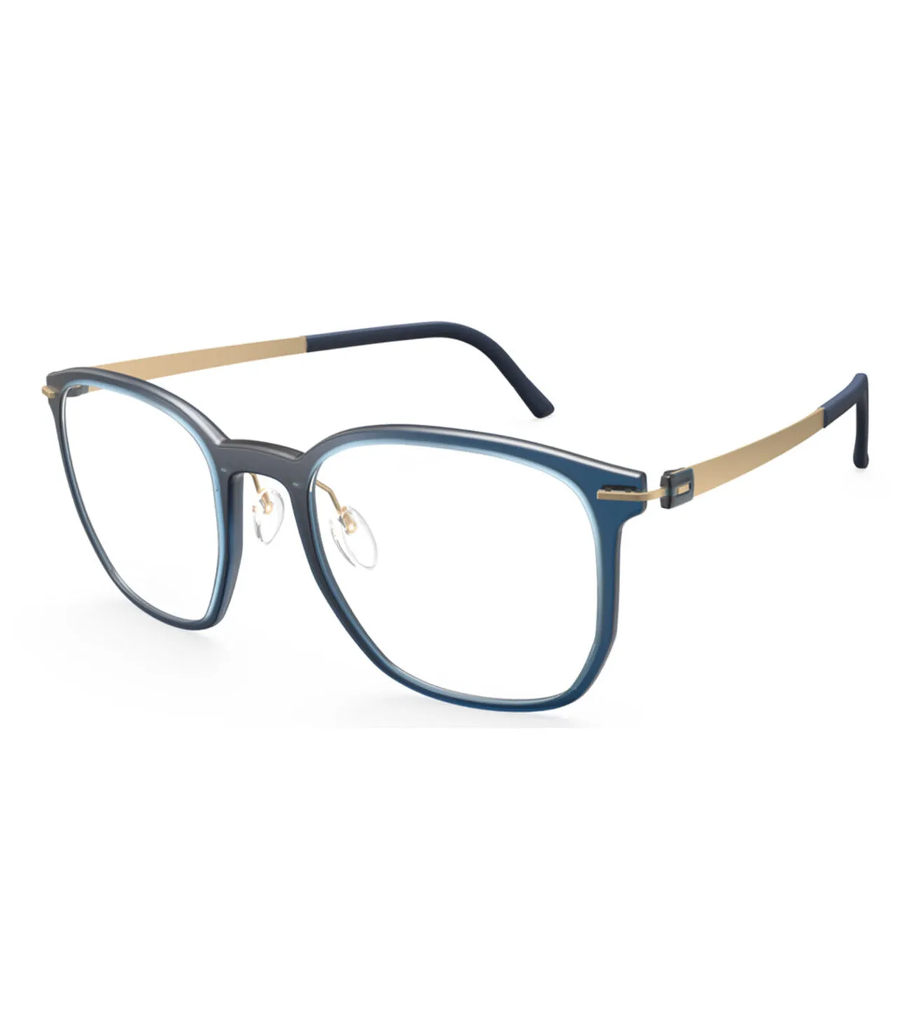 Silhouette Unisex Frosted Blue Square Optical Frame