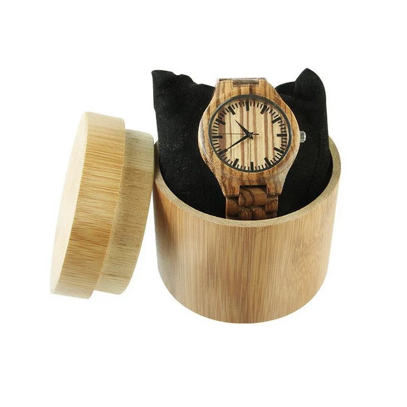 Simple Large Dial With Scale Wooden Watch