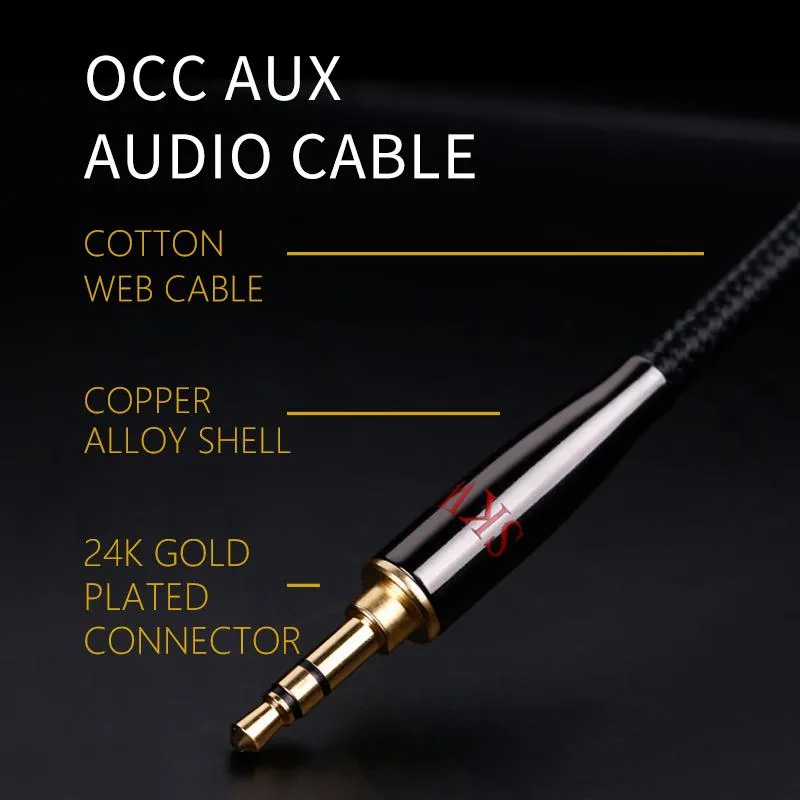 SKW AUX 3.5mm Jack Cable Male To Male For Soundbox Headphone Smartphone iPad Laptop MP3 CD Car